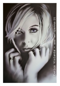 monochrome portrait on schoeller cm. 40x60 - Airbrush Artwoks