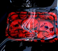 skulls on motorcycle - AADesign Kustom Airbrush 