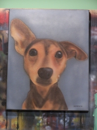 Magie the dog - Airbrush Artwoks