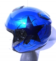 base gris métal-candy bleu
Harley-davidson - helmets