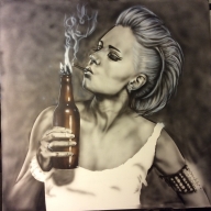 Airbrush painting on canvas - Airbrush Artwoks