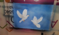 doves on airbrush paper  - my work