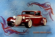 Hot Rod Pinstriping Panel - Pinstriping  - Airbrush Artwoks