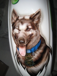 Vietnam K-9 airbrushed on front fender of yamaha by Jonny5nLala - Favorite Art