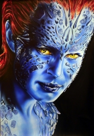 "Mystique"
Step by step article published in the "Kustom Art Magazine" 3 part article - Photorealism