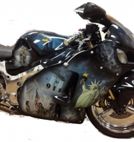 911- Hurricane Katrina tribute bike - Custom Paint Motorcycles