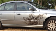 'Grief' - Angel with skulls on my Ford.  - myStuff