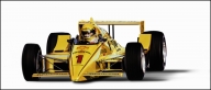 A single Pennzoil racing car this time. As these Pennzoil illustrations were used for different advertising formats I was asked to leave the backgrounds plain white. - Airbrush Artwoks