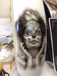 airbrush on front fender - Kustom Airbrush