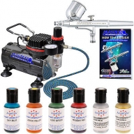 MASTER #AIRBRUSH #CAKE DECORATING KIT Air Compressor 6 Color Food Coloring Set - Airbrush Deals