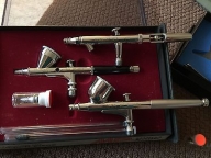 $305 - Bid for Iwata Olympos Vega Airbrush Collection Mint Condition - My Favorite on JustAirbrush
