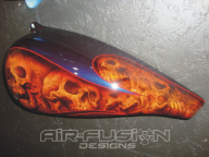 Skulls and Flames - Airbrush Artwoks