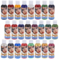 $142.96 - 24 Color 2oz Airbrush Face & Body Art Paint Kit Water-Based Custom temp tattoo or bodyart - Just Stuff