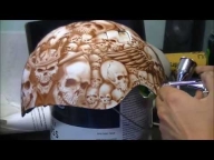 1,000 airbrused skulls - Airbrush videos on JustAirbrush - Airbrush Videos