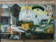 Arbeitsbeispiel-Wandgem&auml;lde Bundeswehr - Airbrush Artwork and Murals