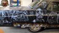 Chicano Art on Cadillac  - Airbrush Artwoks