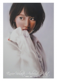 japan teen, airbrush on paper - Airbrush Artwoks