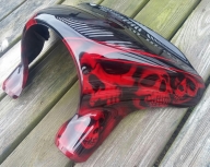 Candy Red Skull Fairing airbrushfrankhazen.com - Custom Paint Motorcycles