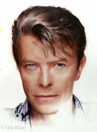 David Bowie photorealistic portrait, by Dru Blair - Favorite Art