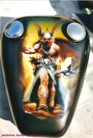 ArteKaos Airbrush - Airbrush on Harley Davidson Tank - ArteKaos Airbrush