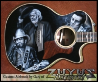 Merle Haggard on Taylor Guitar - Kustom Airbrush