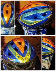 This is an adult cycling helmet I airbrushed  - My Airbrushed cycling helmets Designs