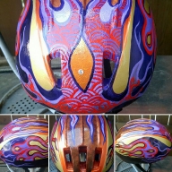 This was another helmet I designed and hand-painted  - Hand painted cycling helmets 