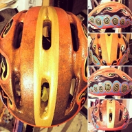 This helmet I airbrushed and hand painted - Hand painted cycling helmets 