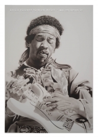Hendrix, monochrome 50x70 cm. - Airbrush Artwoks
