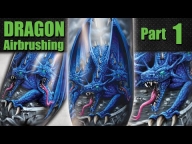 Learn to Airbrush the 3 Headed Dragon, Part 1 - YouTube - Airbrush Videos