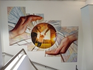 airbrush on wood-panels for an insurance company... - Airbrush Artwork and Murals