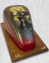 Airbrushed #Frazetta Motorcycle tank - Favorite Art