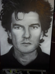 airbrush - Tim Finn by Julia Tapp - Airbrush Artwoks