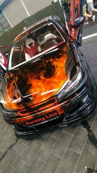 Photorealistic "True Fire", Airbrush on car design - Fotorealismo