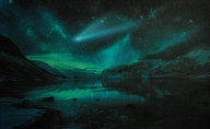 Airbrush Painting on cs10 canvas - Title THE GREAT COMET - Painted for the Murals your way team USA. - Artworks