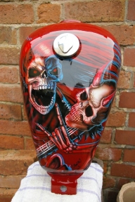 Pet Portraits by Laura Cooper - AIRBRUSHED TRIKE TANK - Airbrush Artwoks