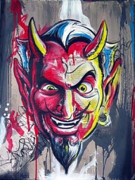 "The Devil Made Me Do It" - Original painting by Tim Miklos 2013  - My Paintings