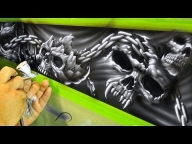 ▶ Airbrushing Evil Skulls - Airbrush Videos