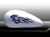 Tribal on a tank - Kustom Airbrush