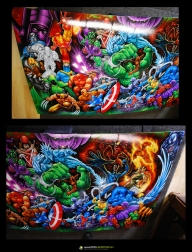 Marvel Comics Characters Airbrush Art by EnoksLaboratory - Airbrush Artwoks
