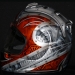 Kenny Coolbeth Helmet Harley Davison Theme with Metal 