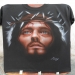 Jesus of nazareth (Robert Powell) Airbrush on black T-shirt | Castellaro Airbrush