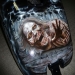 Airbrush Asylum: Zombie harley, airbrushed murals completed pictures.