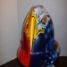 Custom painted hard hat, customer wanted an American/Mexican flag theme with Bald/Gold eagle front.