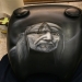 Willie Nelson on Harley tank