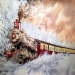 "Winterwonderland" Train in snow
Published in the ASBS issue 40 01/16
This is sooooo amazing..... Full step article 
Schoellershammer 70cm x 50cm
