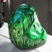 Green skulls helmet