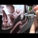 Harley Davidson Tank - Skull Heads Chain Airbrush Stencil