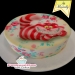 Airbrush decorations on yummy cake