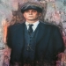 Painting Airbrush on wood. Title I ALWAYS WANTED TO BE A GANSTER. Painted with a 1945 vintage Paashe Airbrush.
